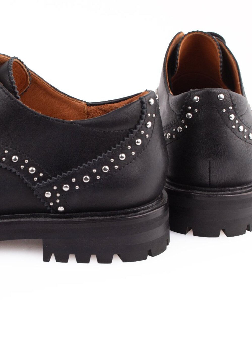 Bared Footwear Silktail 2 Studded Leather Lug Sole Oxfords W EU 36 / US 6-6.5 - Picture 11 of 14
